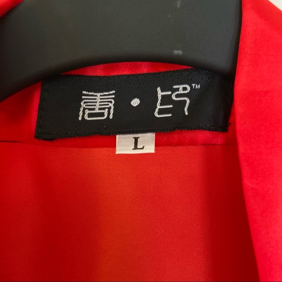 Chinese silk blend embroidered dragon belted robe 🐲 - Picture 9 of 11